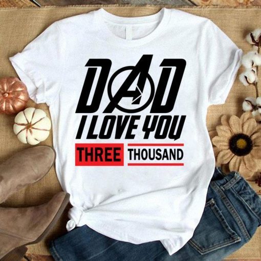 Avengers Endgame Iron Man I Love You 3000 Quote Circle Logo T-Shirt