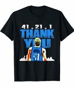 41.21.1 Thank You Retirement Basketball Art Fan Shirt