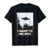 Alien UFO Hunter Shirt I Want To Believe T-Shirt