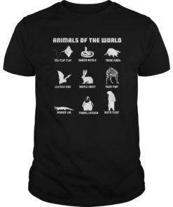 Animals Of The World T-Shirt Funny Animal Real Names