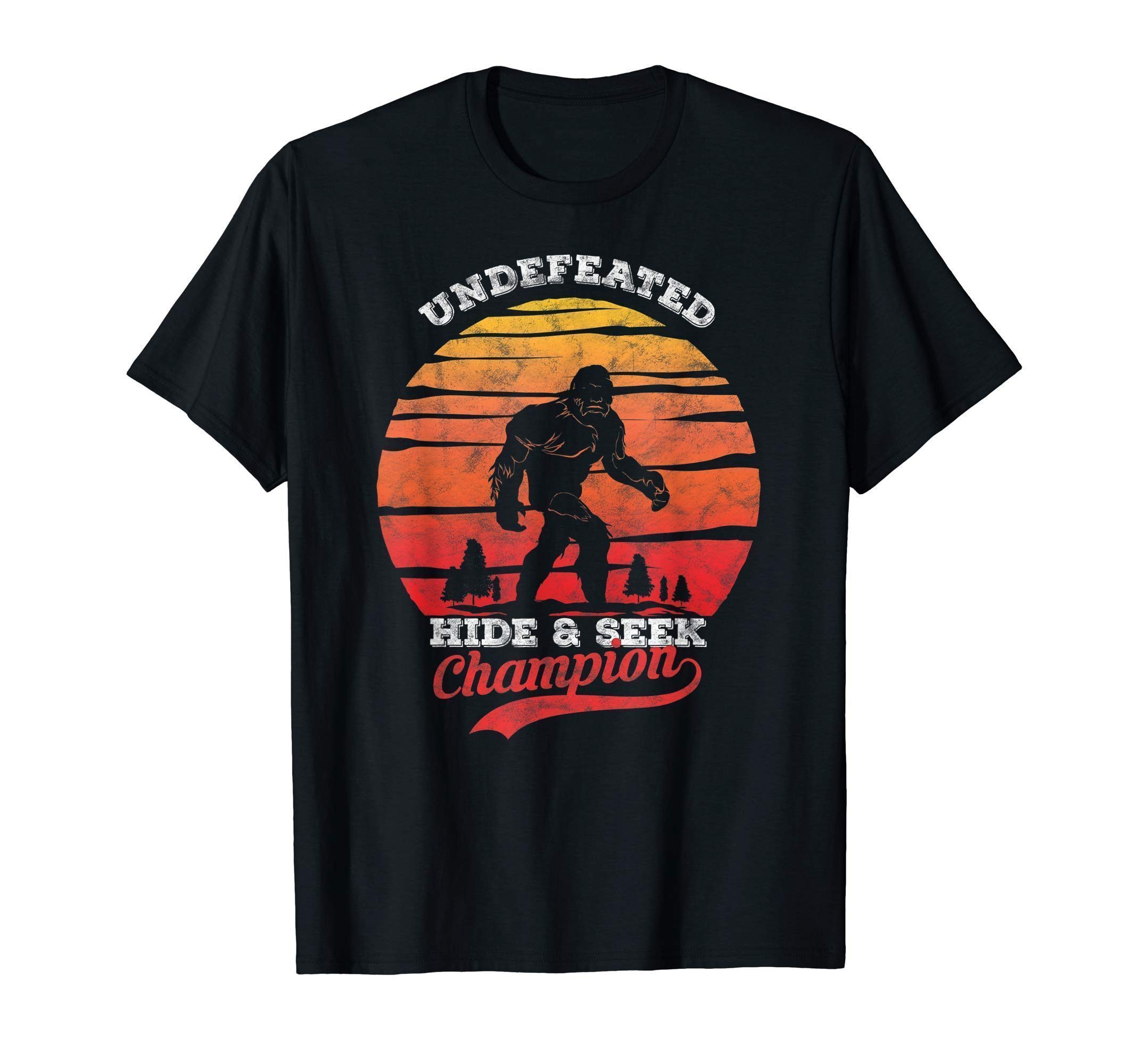 Bigfoot Undefeated Hide and Seek Champion Shirt Sasquatch Shirt ...