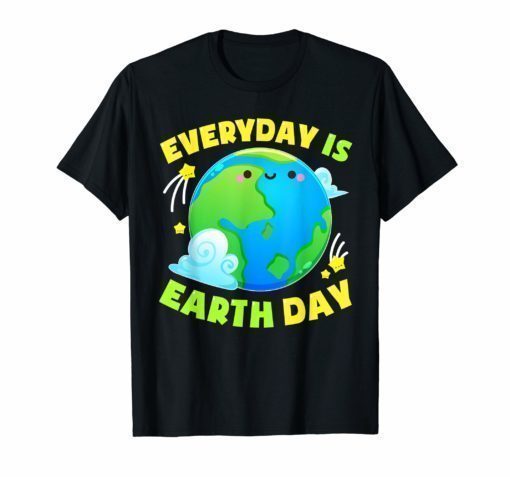 CUTE EVERYDAY IS EARTH DAY T-SHIRT Love Animal Earth Gift