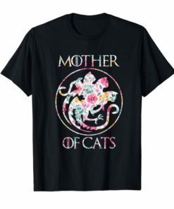Cat Lovers Shirt - Mother of Cats Mix Flower Shirt