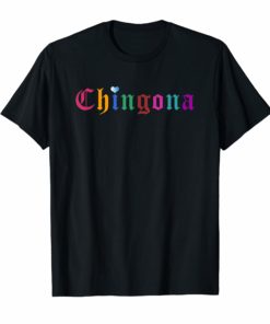 Chingona Mexican Serape - Old English Chola Lowrider T-Shirt