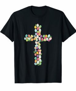 Christian Cross Eggs Easter T-Shirt Gift For Men Women Kids