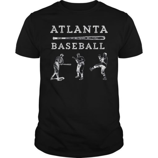 Classic Atlanta Georgia Baseball Fan Retro Vintage T-Shirt