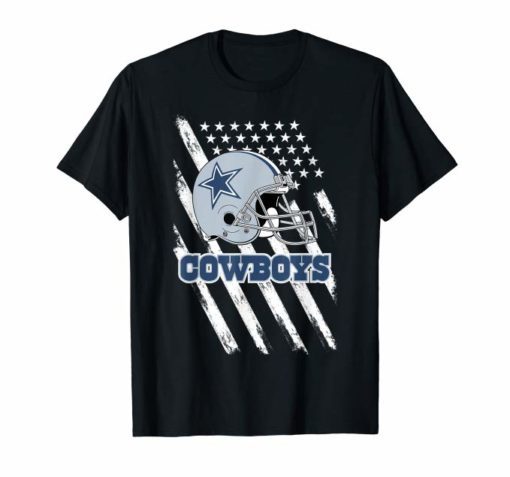 Cowboys football Dallas Fans USA Flag T-Shirt