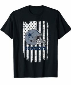 Cowboys football Dallas Fans USA Flag TShirt