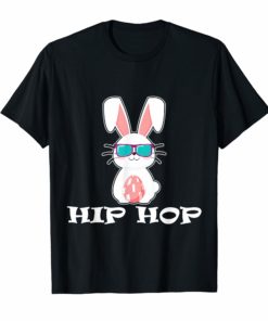 Cute Hip Hop Bunny Easter T Shirt Eggs Gift Kid Toddler Girl