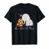 Cute Puzzle Elephant Autism Awareness Day T-shirts Gift