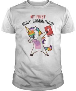 Cute Unicorn My 1st Holy Communion Christian Shirt Gift Girl