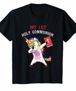 Cute Unicorn My 1st Holy Communion Christian Tshirt Gift Boy