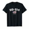 DD-214 US Armed Forces Alumni USA Flag Vintage T-Shirt