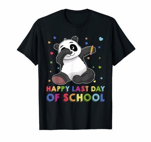 Dabbing Panda Woo Hoo Happy Last Day of School T-Shirt