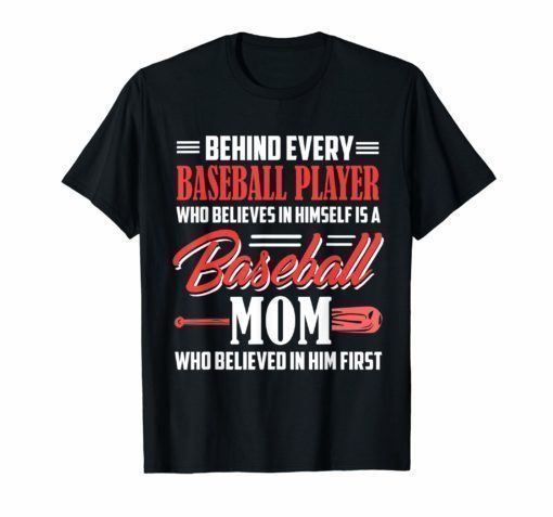 Daddy Behind Every Baseball Player Family Gift Shirt