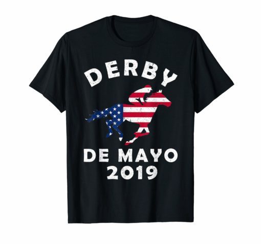 Derby Horse Race De Mayo American Flag Shirt Gift