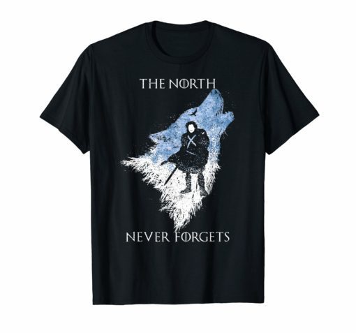 Direwolves The North Never Forgets T-shirt Funny Dire wolf