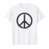 Distressed Black Peace Sign T-shirt