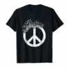 Dove Birds Peace Sign T-Shirt - Doves 70s Retro Tee