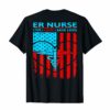 ER Nurse Distressed American Flag Short Tshirt
