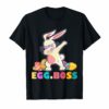 Egg Boss Easter Dabbing Bunny T Shirt Kids Toddler Boys Girl