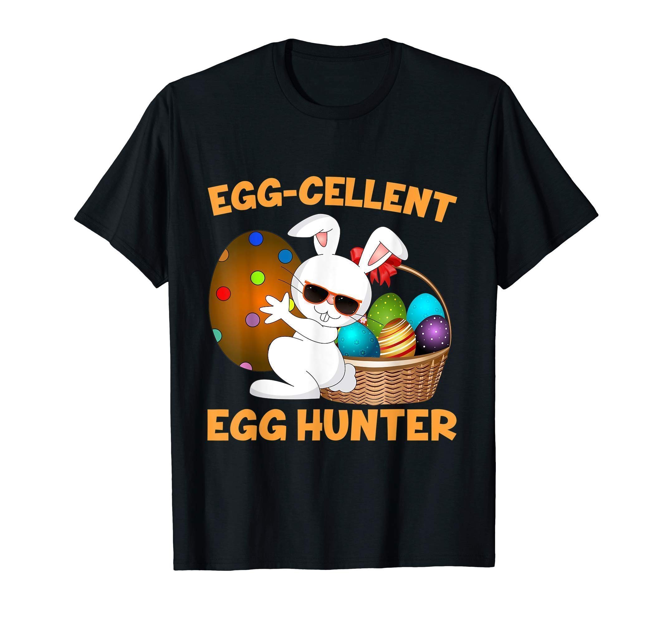 Egg-cellent Egg Hunter Easter T-Shirt Boys Girls Bunny Gift ...
