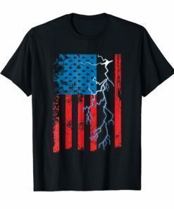 Electrician Mechanic Gift for Men American Flag Shirt