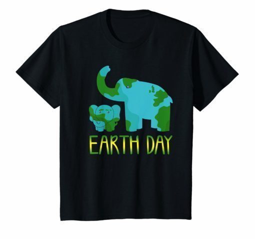 Elephant Earth Day Gift for Mother Father Kids T-shirt
