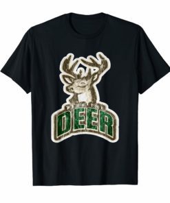 Fear The Deer Big Buck Distressed Tee Shirt