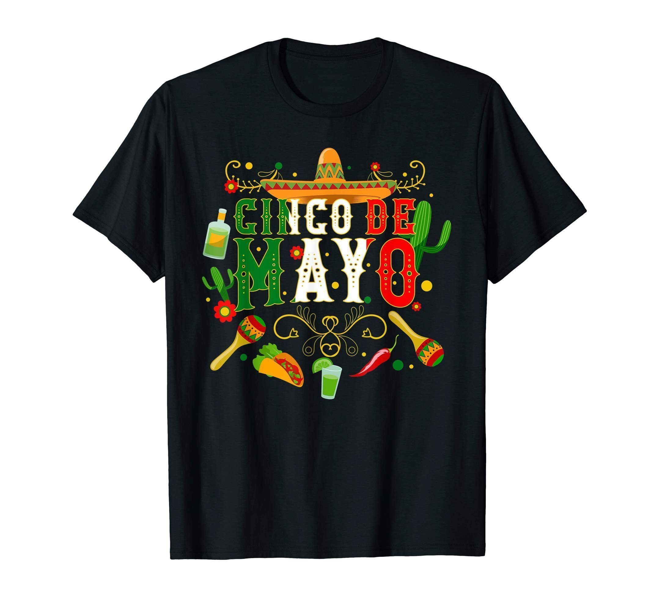 Fiesta Cinco De Mayo T Shirts Men Women Tshirt Taco T-shirt ...