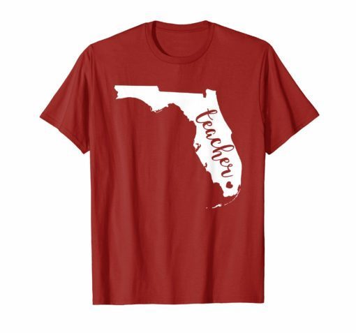 Florida Teacher T-Shirt Red for Ed Supporter Public School