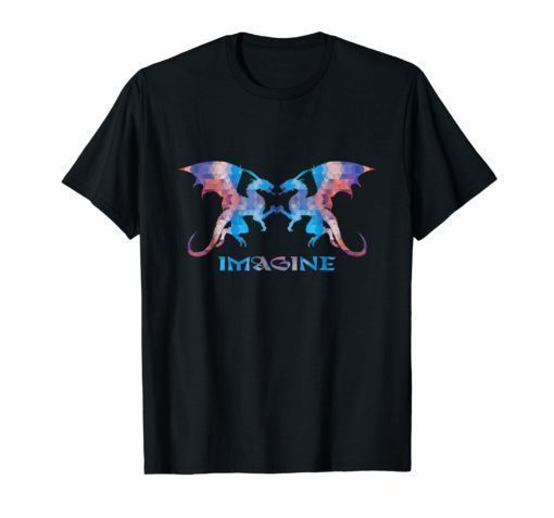 Fractal Fantasy Dragons Imagine T-Shirt