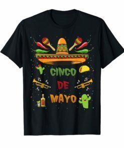 Funny Cinco De Mayo Fiesta T-Shirt Costume Gifts Women Men