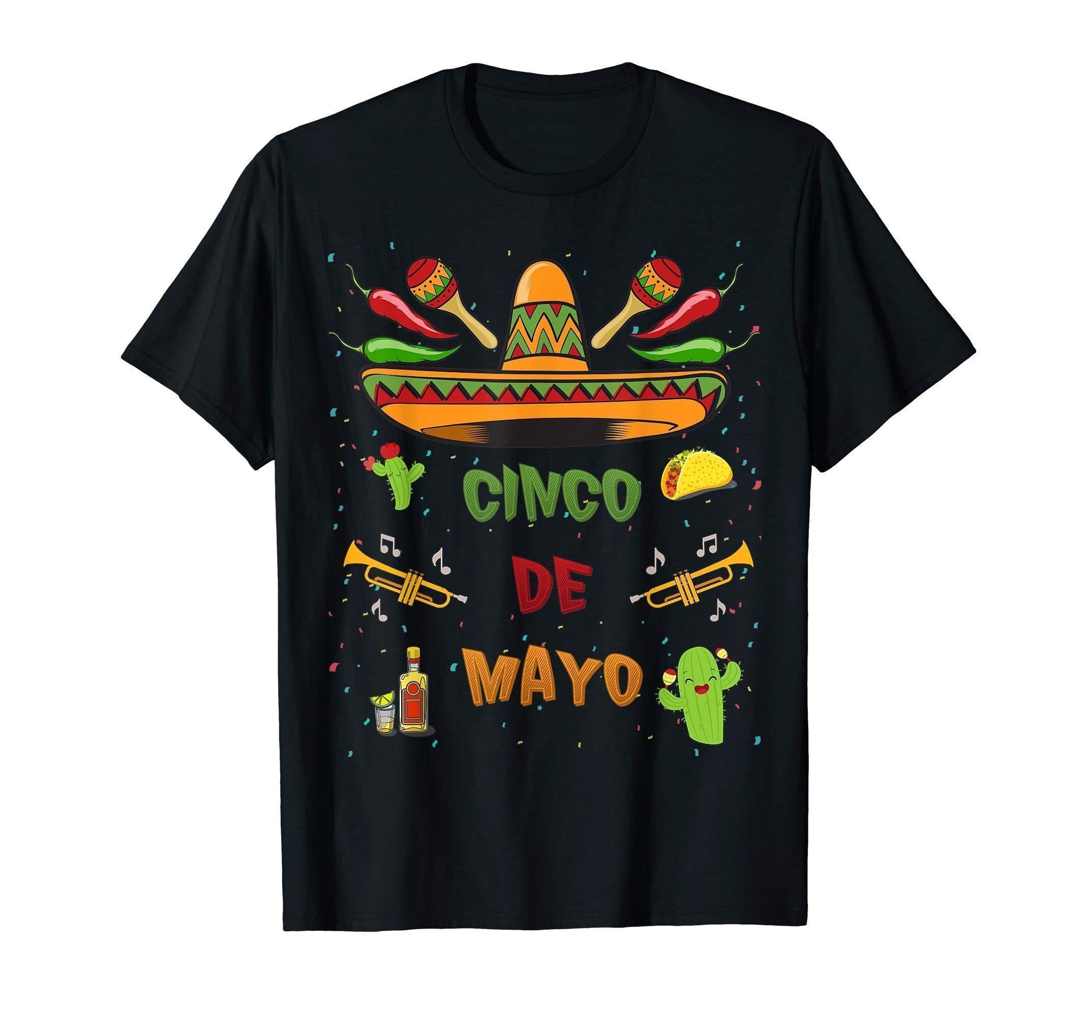 Funny Cinco De Mayo Fiesta T-Shirt Costume Gifts Women Men ...