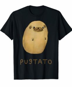 Funny Cute Dog Pug Potato T-Shirt
