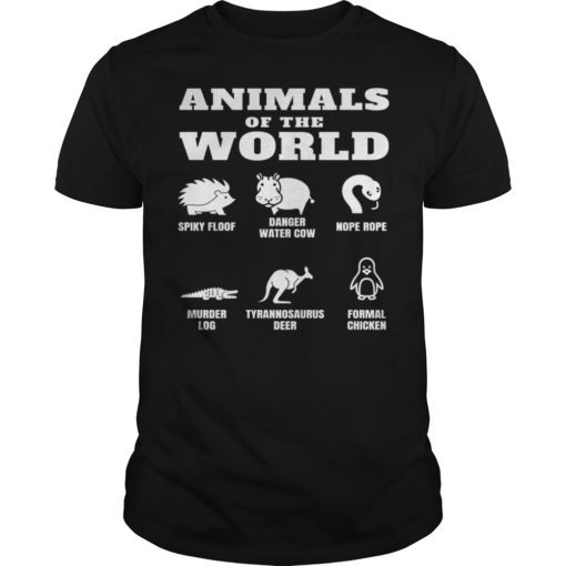 Funny Names Animals Of The World Internet Meme Shirt
