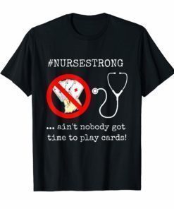 Funny Nurse Playing Cards Shuffle Up and Deal Poker T-Shirt