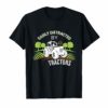Funny Tractor Shirt For Farmer Easily Distracted By Tractors
