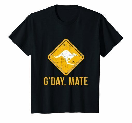 G'Day Mate T-Shirt Funny Kangaroo Tee For Holiday Down Under