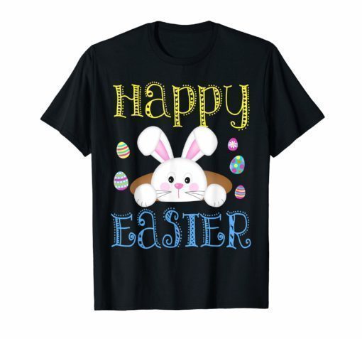 Girls Boys Kids Easter Bunny Happy Easter Egg Hunt T-Shirt