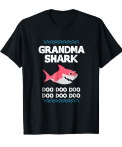 Grandma Shark T-Shirt Doo Doo Grandpa Mommy Daddy Tee