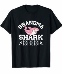 Grandma Shark Tee Mothers Day Gift from Husband Son Shirt
