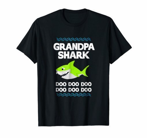 Grandpa Shark T-Shirt Doo Doo Grandma Mommy Daddy Baby Tee