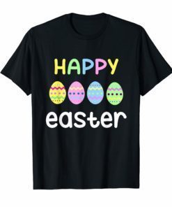 Happy Easter Cute Eggs Funny T-Shirt