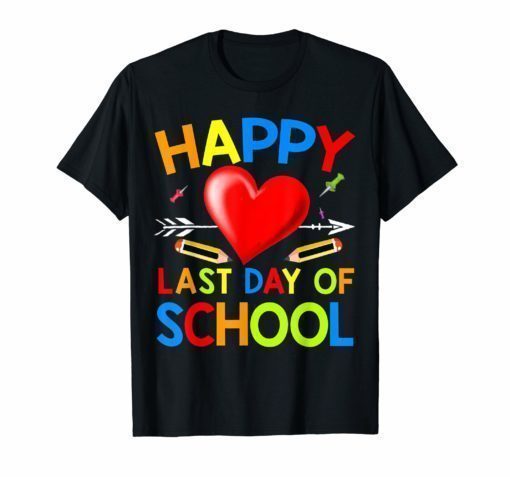 Happy Last Day Of School Teacher Boys Girls Kids Shirt Gift T-Shirt