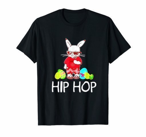 Hip Hop Bunny With Sunglasses Cute Easter Tshirt American