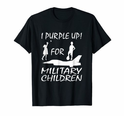 I Purple Up 2019 For Month Of The Military Child Proud Shirt