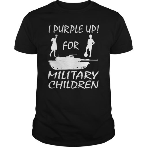 I Purple up shirt, for the month of the military Child