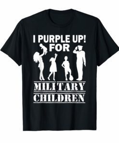 I Purple up shirt, for the month of the military Child