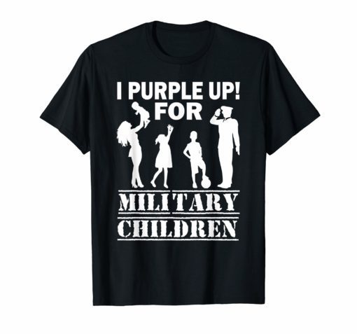 I Purple up shirt, for the month of the military Child